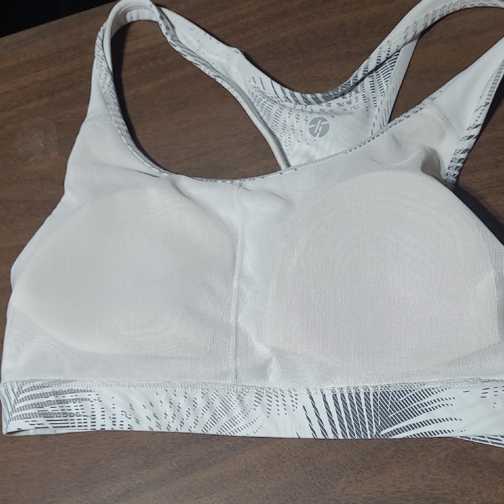 Tag Athletica White, Black, Gray Racerback Sports Bra - Picture 7 of 8